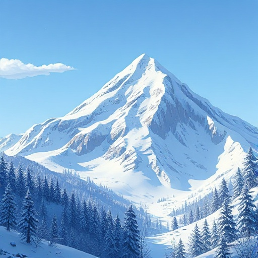 a snowy mountain