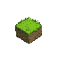 grass block, for a platformer,miner game,flat texture 