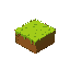 grass block, for a platformer,miner game,flat texture 