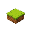 grass block, for a platformer,miner game,flat texture 