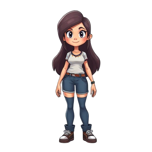 crie um personagem mulher para um jogo de plataforma com todas as movimentações