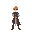 a human standing with a sword