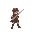 a human holding a sword