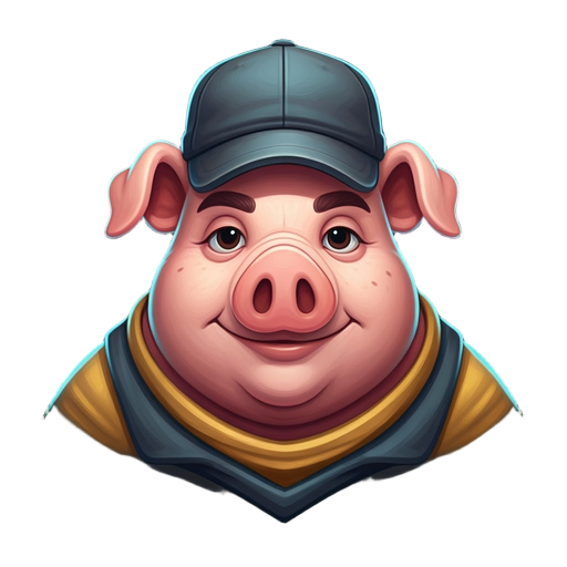 pig with a cap
