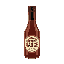a bottle of barbacue sauce, with the cap and label and background black