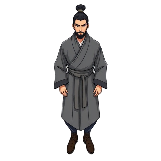 man xianxia cultivator with basic gray cloath
