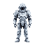 silver futuristic armor military unit 