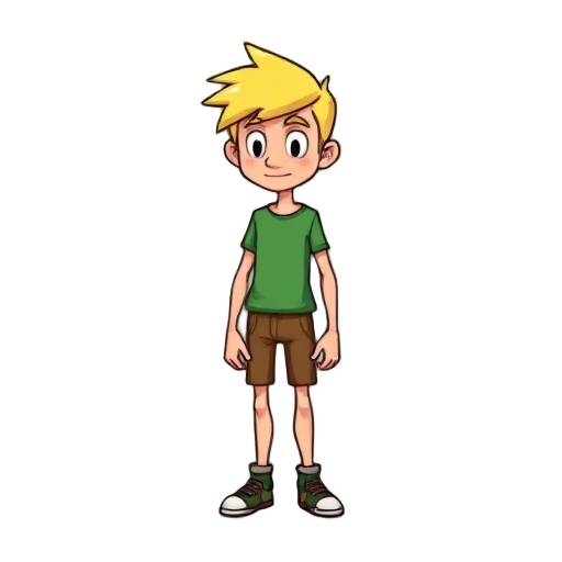 a pitfally harry character from the atari pitfall in 32 high 24 pixel wide, slim character, blond hair, no gear