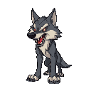 snarling wolf