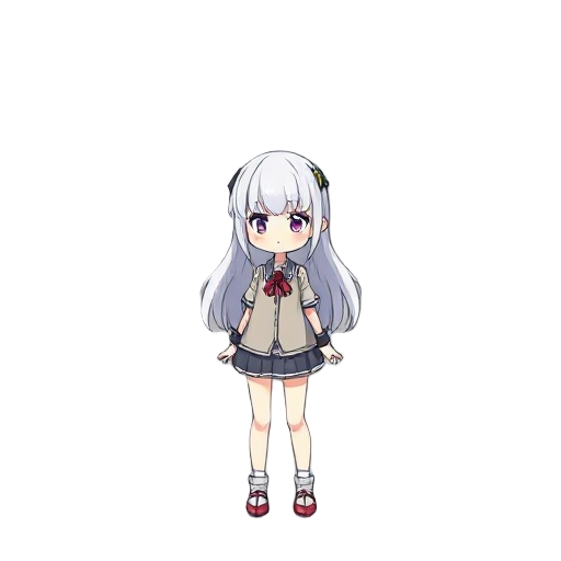 anime girl, white hair