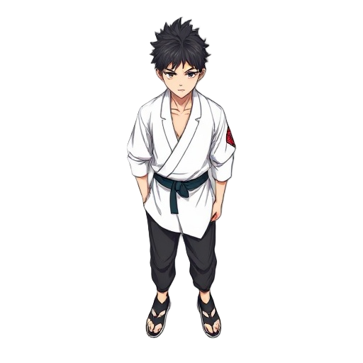  male character loosely inspired by megumi fushiguro from jujutsu kaisen, 