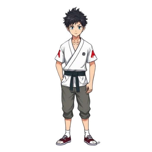  male character loosely inspired by megumi fushiguro from jujutsu kaisen, 