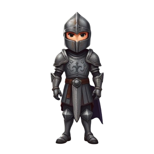 a knight wearing tarnished iron armor