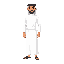 arabian man wearing white