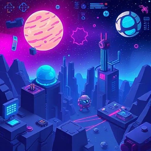 tileset cyber space themed
