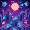 tileset cyber space themed