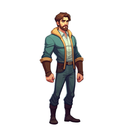 eine zeichnung von odin im pixel-stil