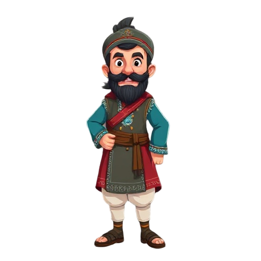 make an albanian in traditional clothing 