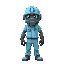 mf doom wearing light blue scrubs