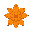 orange flower petals, top down, illustrative