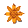 orange flower petals, top down, illustrative
