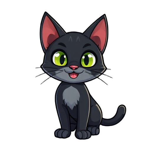 um gato preto muito preto mais bravo 
