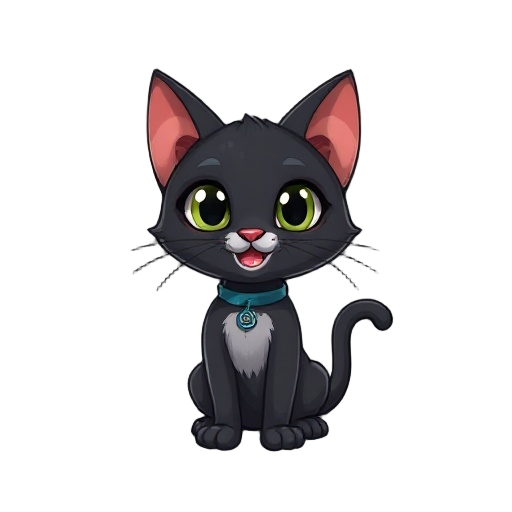 um gato preto muito preto 