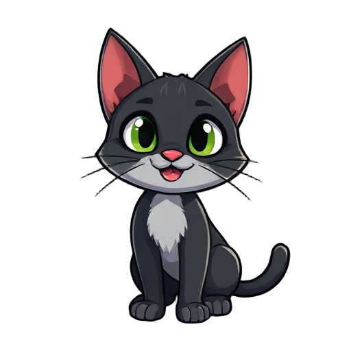 um gato preto muito preto 