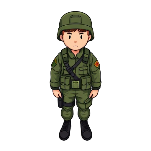 simple military soldier