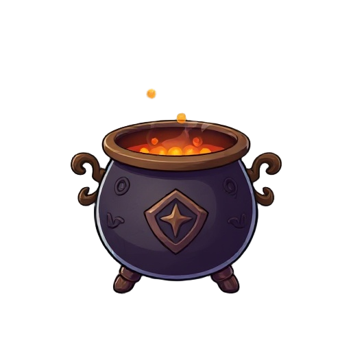 low detail alchemist cauldron