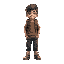 a high detailed boy with backpack