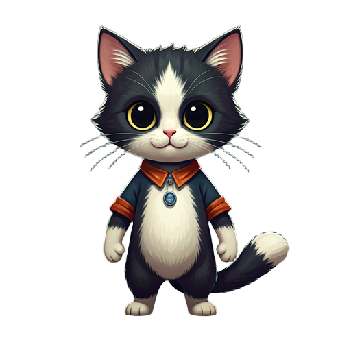 a cute black and white kitten