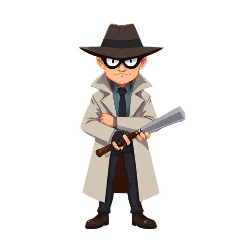 pixel 2d detective with a weapon (bat)