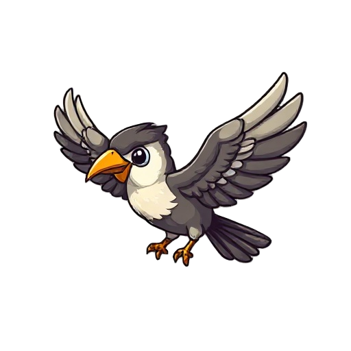 burung cendrawasih papua pixel sedang terbang