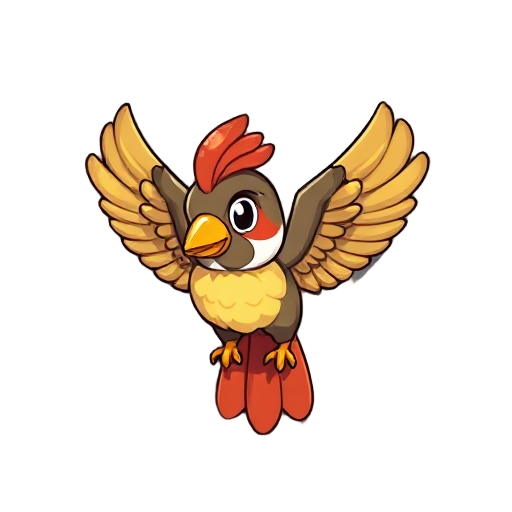 burung cendrawasih papua pixel sedang terbang