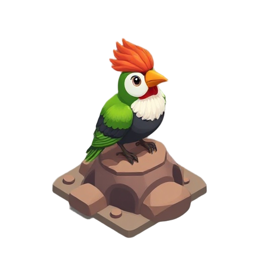 burung cendrawasih papua pixel sedang terbang