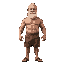 an old man with a white beard and a brown shorts and bodybuilder and abdominal six packs