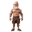 an old man with a white beard and a brown shorts and bodybuilder and abdominal six packs