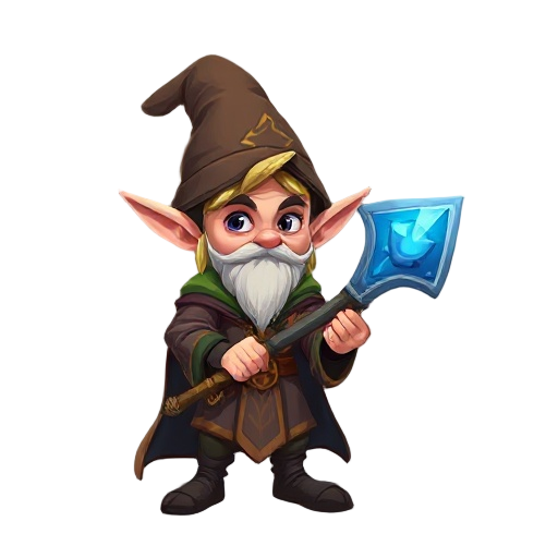 wizard elf with a blue rob