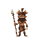 2d plataformer tribal character with spear. 