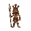 2d plataformer tribal character with spear. 