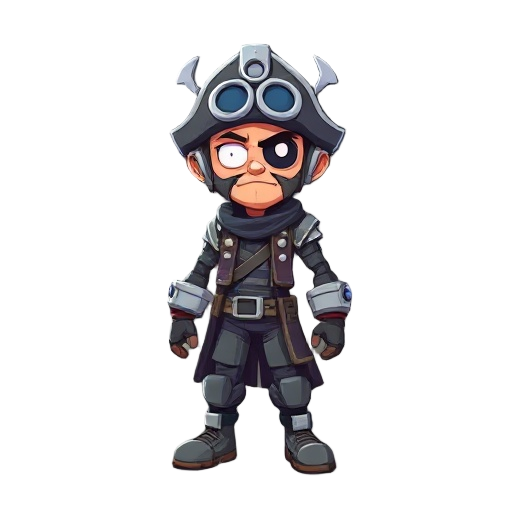 generate a platform game character like a space pirate