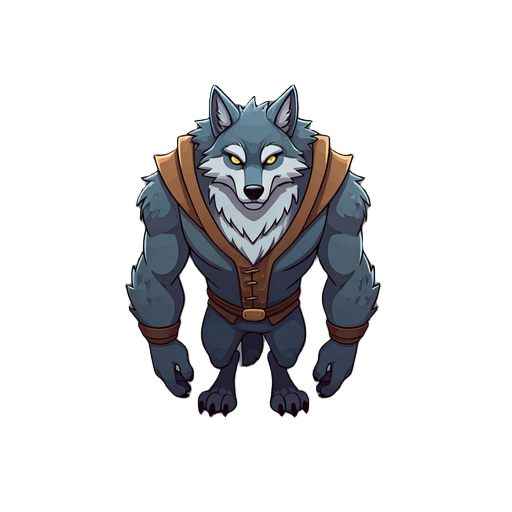 a wolf monster for top down game