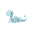 a semi-transparent ghostly snake with bright eyes and a body that seems to be made of mist with specks of magical light. it crawls on the ground, leaving a trail of frost.