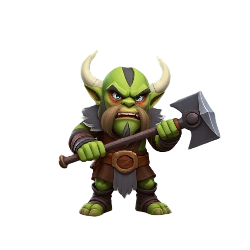 orc character with a mace