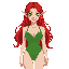 a busty beautiful elf babe, pale skin, red hair, elf ears, leotard, smiling.