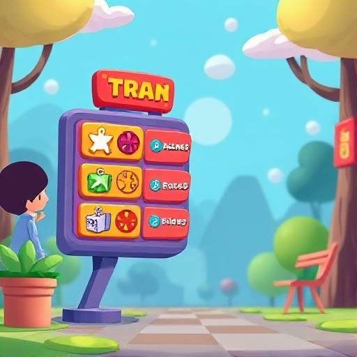 menu for a education game call race of colors