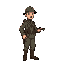 create a 2d soldier with uniform of the american soldiers of the first world war, the game will be metoidvania style.
