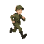 soldier running in a world war first world war uniform