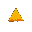 triangle, 27 pixels long, equilateral, yellow-orange gradient, textured